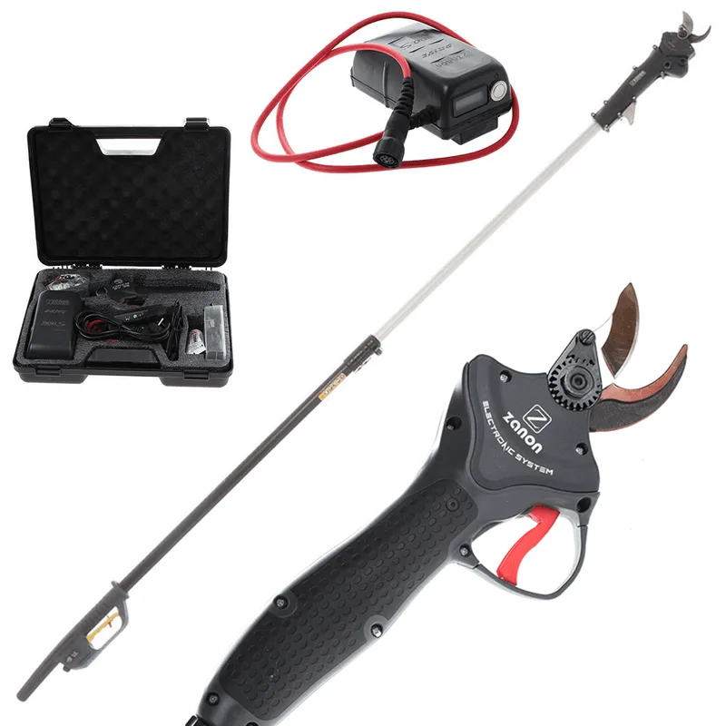 Sécateur électrique de taille sur perche télescopique Zanon TIGER SL 38 - Batterie de 3,2 AH 50,4V - 1,75/2,55 m - Diamètre de coupe 38 mm