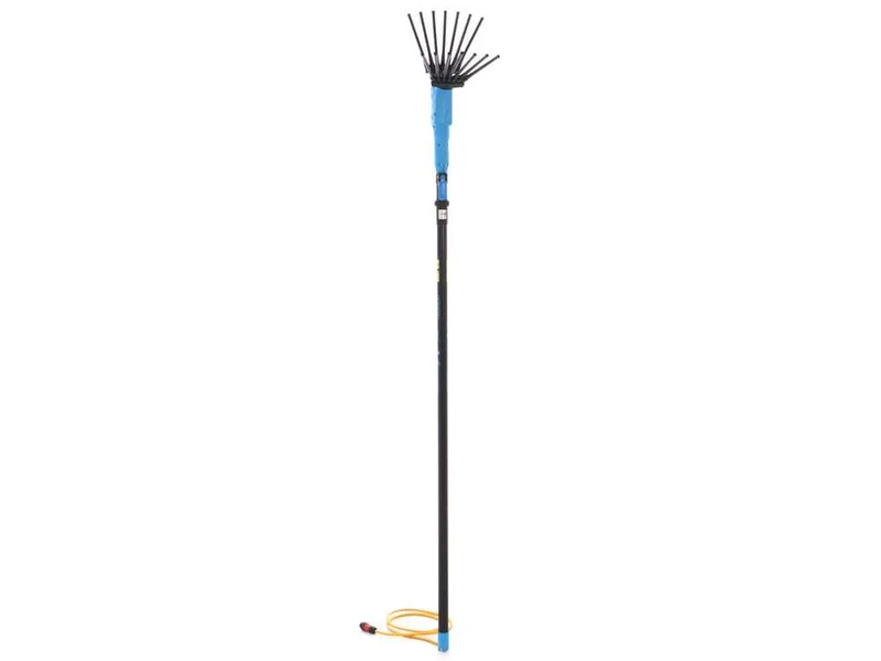 Lisam Oliveco - Peigne vibreur électrique à batterie - Avec dents en Nylon - 230-330 cm - Perche télescopique