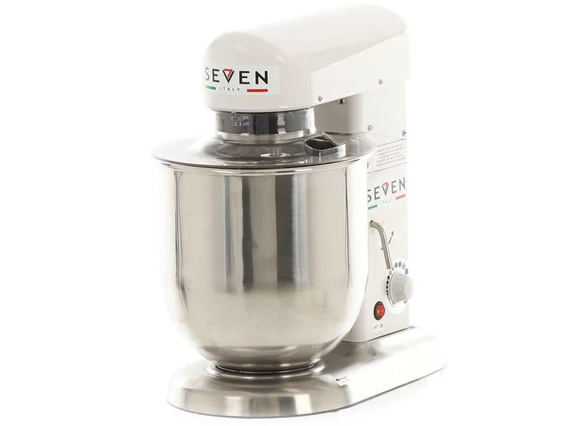 Batteur mélangeur planétaire Seven Italy FP110 avec cuve INOX 10 litres - Accessoires interchangeables