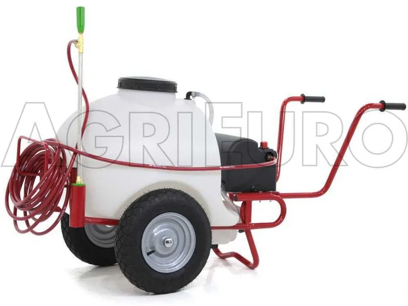 Pulvérisateur sur chariot à batterie 12V de 120 L PRO - Pompe de pulvérisation électrique avec attelage