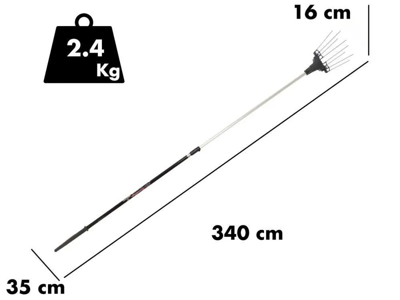 Zanon Murcielago R AL300 - Peigne vibreur électrique à batterie dorsale 50.4V 15.9Ah - Perche télescopique 210/340 cm