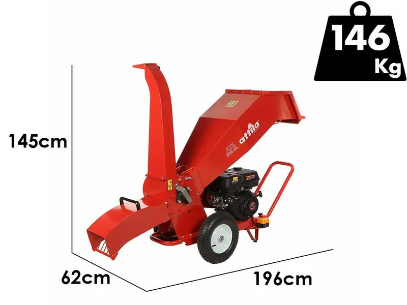 Attila ATS 900 DL - Broyeur de végétaux thermique – Moteur essence Loncin 270 cm³ – Double configuration d’éjection