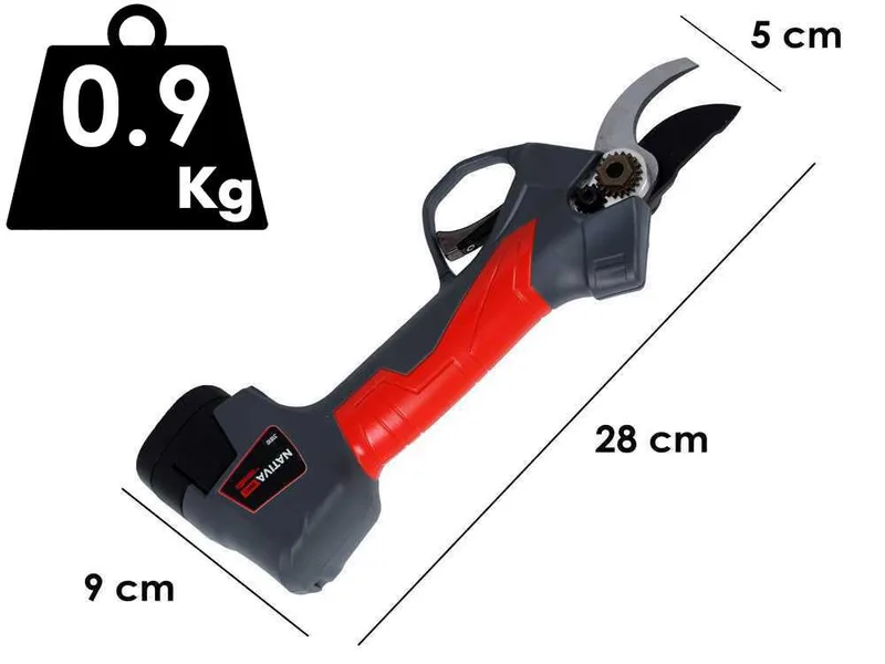 Ausonia Nativa Small - Sécateur électrique de taille + scie pliable - 2x 16.8V 2Ah - Diamètre de coupe 25 mm