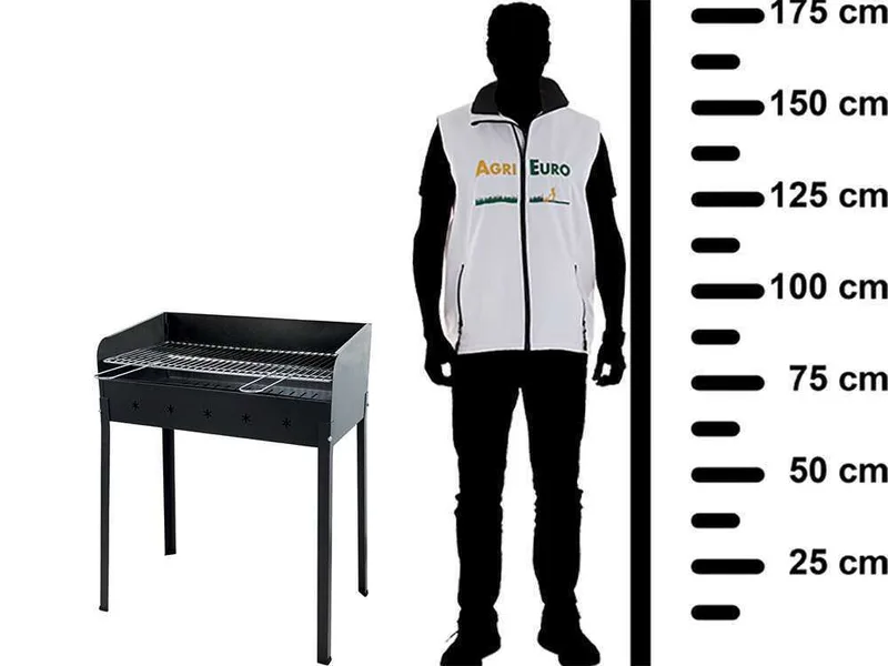 Mille Stella Eco Large - Barbecue à charbon en fer artisanal - 67,5x37 cm