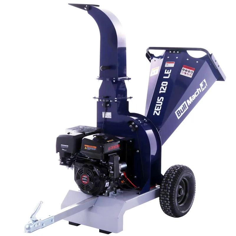 BullMach ZEUS 120 LE - Broyeur thermique professionnel - Moteur à essence 15 CV avec démarrage électrique