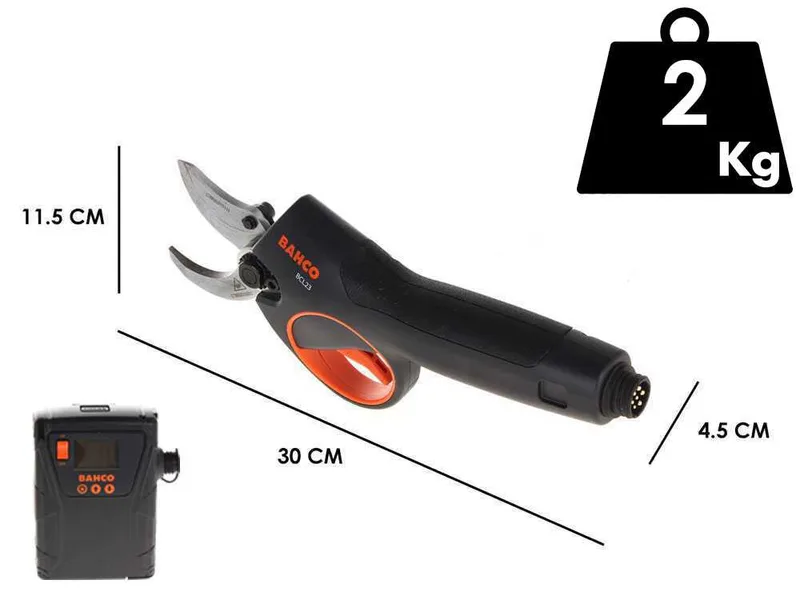 Sécateur électrique à batterie Bahco BCL23 - 43,2V 3,4 Ah - Diamètre de coupe 35 mm