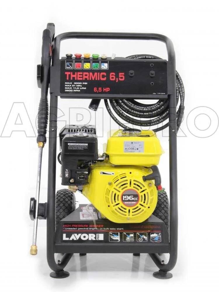 Nettoyeur haute pression thermique Lavor Pro Thermic 6,5 avec moteur 196 cm³ à essence - 210 bar