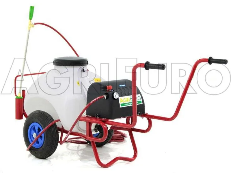 Pulvérisateur sur chariot à batterie 12V de 70 L PRO - Pompe de pulvérisation électrique avec attelage