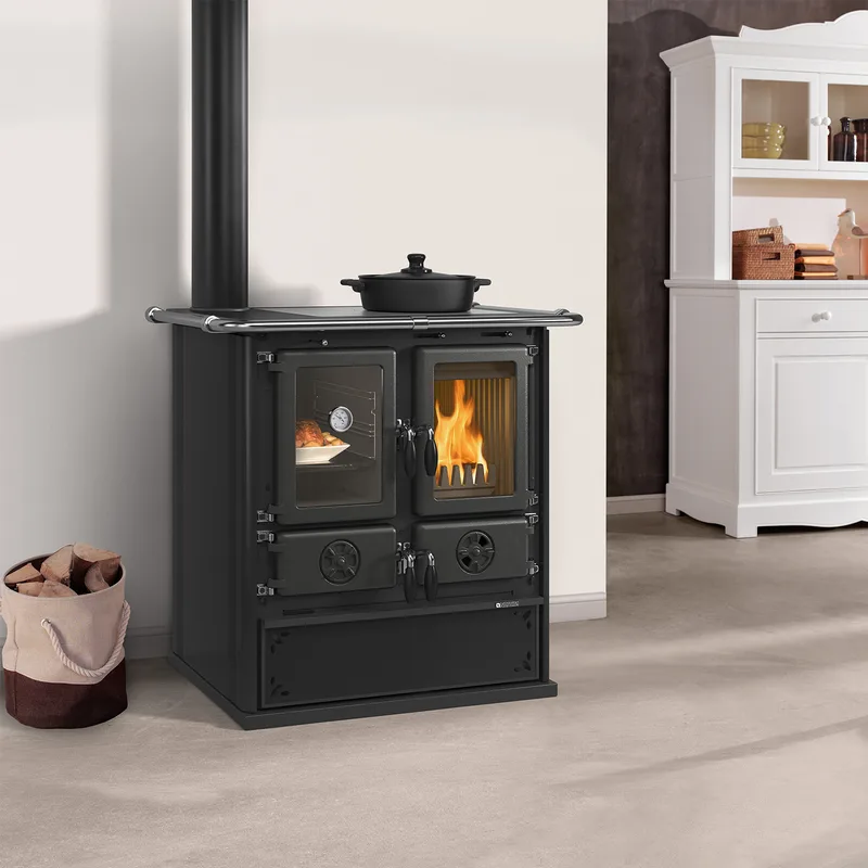 La Nordica Rosetta SX.16 Steel cuisinière à bois acier anthracite-noir