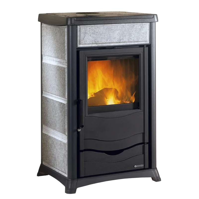 La Nordica Termorossella Plus EVO DSA 4.0 poêle à bois bouilleur en pierre ollaire ensemble complet avec ballon tampon TPSR 825 + 1 SWT
