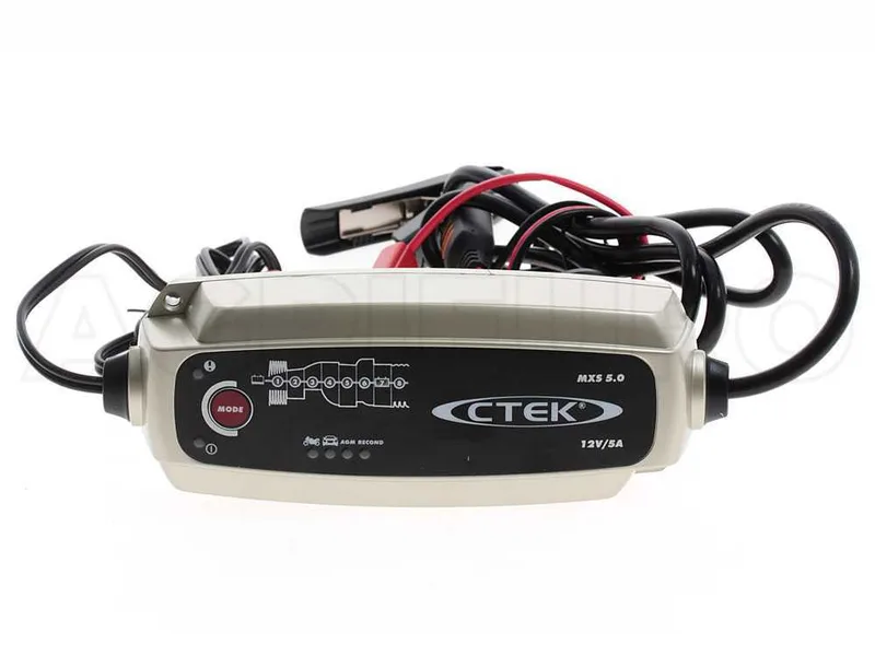 CTEK MXS 5.0 12V - Chargeur de batterie et mainteneur de charge automatique - 8 étapes - compensation de température
