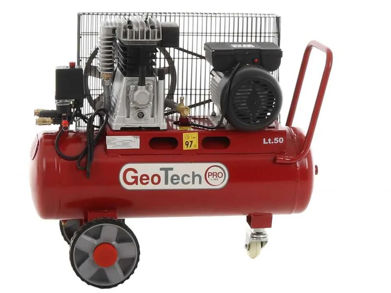GeoTech Pro BACP50-8-2 - Compresseur d'air électrique à courroie - Moteur 2 CV - 50 litres - puissance 8 bars