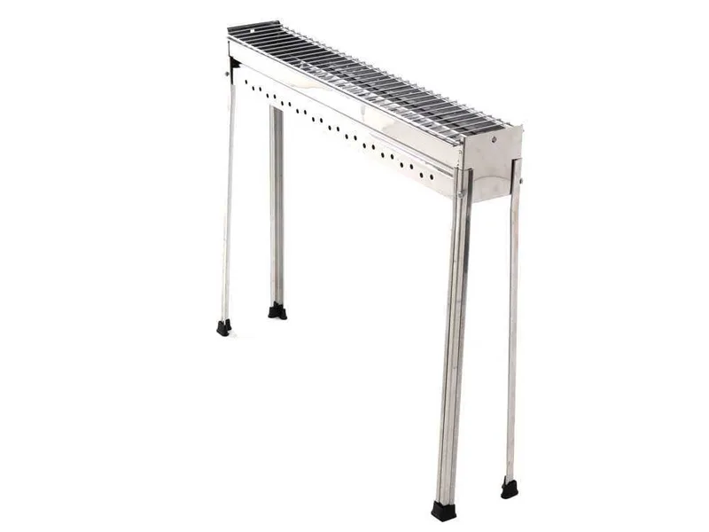 Seven Italy BBQ-60 INOX - Grille pour brochettes à charbon - 60x14 cm