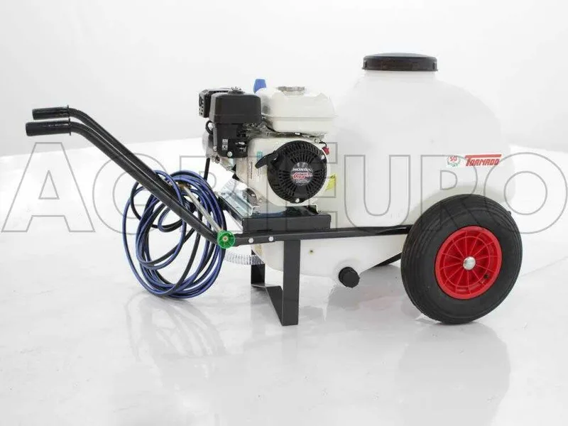 Kit motopompe de pulvérisation Comet MC 25 - Honda GP 160 et chariot avec cuve 120 lt