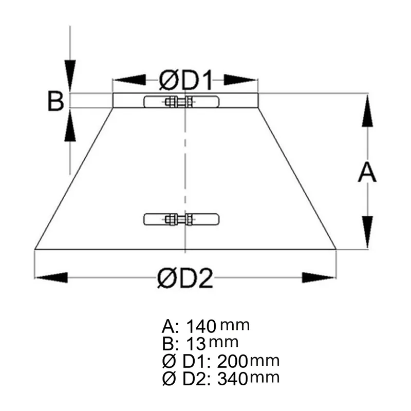 Schiedel collier pare-pluie H=140 mm Ø150 mm brillant