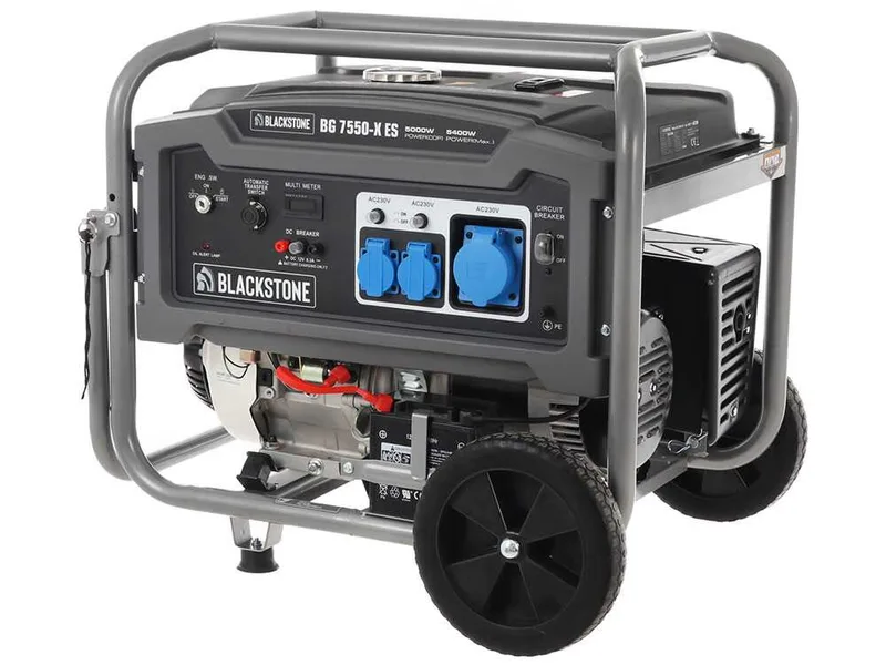 Blackstone BG 7550-X ES - Groupe électrogène sur chariot 5.4 kw avec AVR - Continue 5 kW Monophasé
