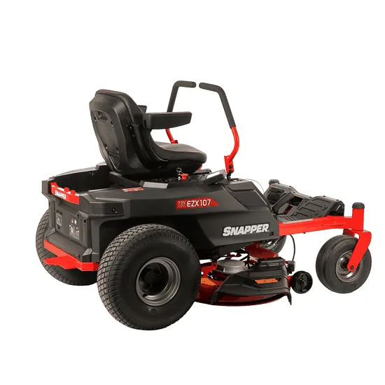 Snapper EZX107 - Tondeuse autoportée à batterie à rayon de braquage zéro - 72V/44Ah - Largeur de coupe 107 cm - 2 en 1