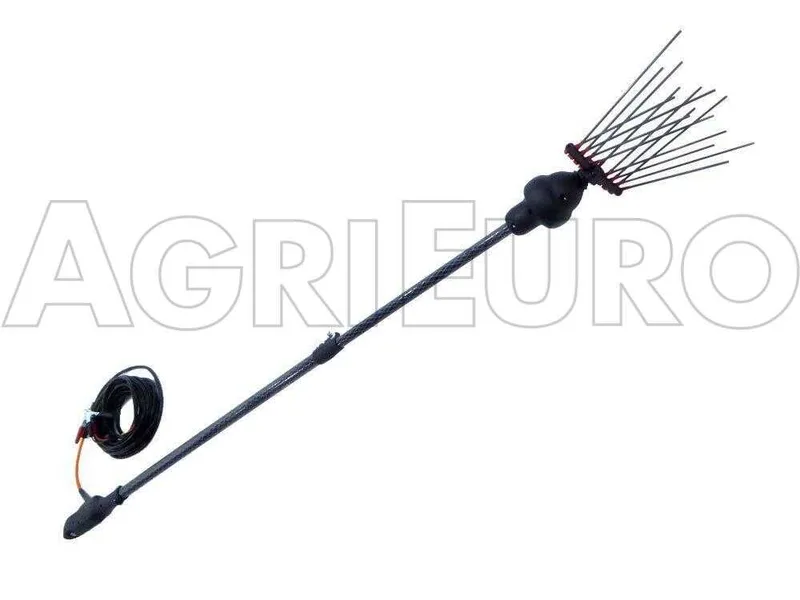 Castellari Fenix L V2 - Peigne vibreur électrique à batterie de type automobile avec câble inclus - Perche télescopique en carbone 230/320 cm