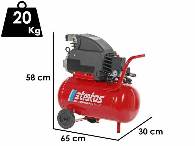 Fiac Stratos 24 - Compresseur d'air électrique monophasé - Moteur 2 CV - 24 L
