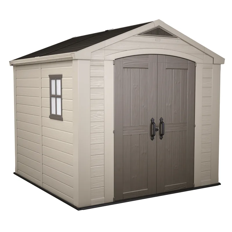 Keter Factor beige - Abri de jardin - Avec fenêtre latérale - 256.5x255x243 cm
