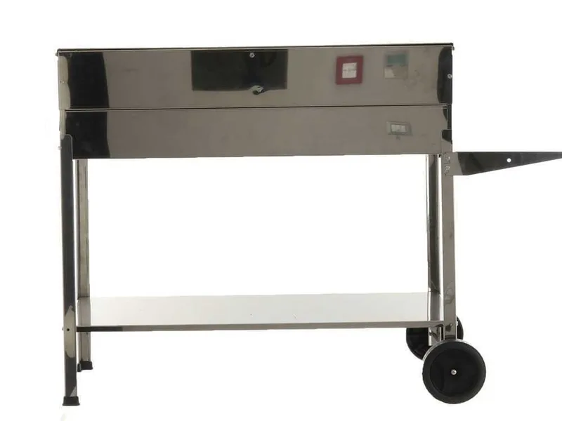 Mille Achille Big - Barbecue à charbon en acier inox artisanal - 2x 47,5x37 cm