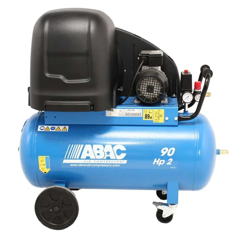 Abac silent A29B 90 CM2 - Compresseur d'air électrique monophasé par courroie silencieux - Moteur 2 CV - 90 L