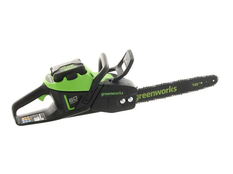 GreenWorks GD60CS40 - Tronçonneuse à batterie 60 V 2 Ah - Guide de 41 cm