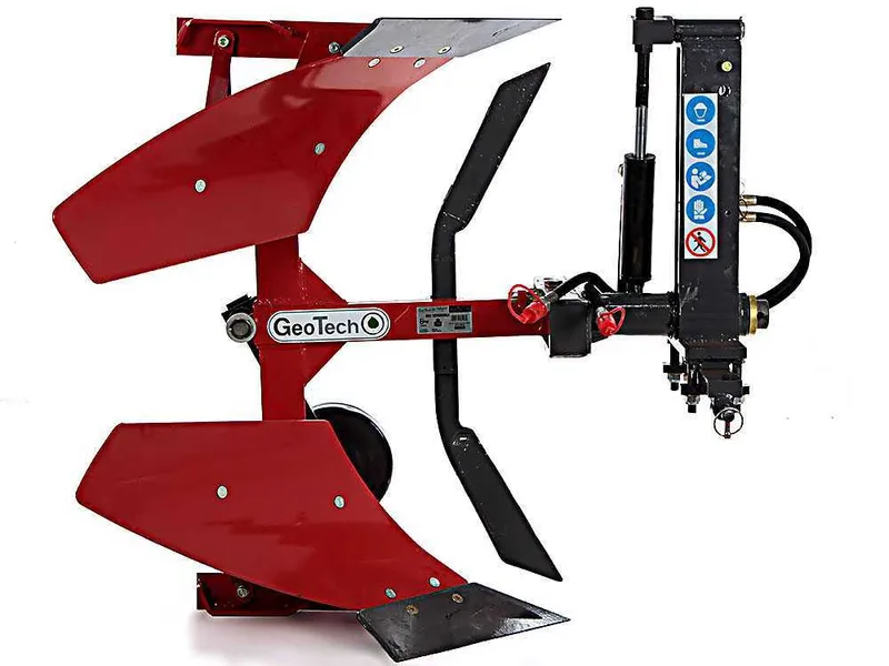 GeoTech DKH – Charrue réversible hydraulique à versoir – Pour tracteurs avec attelage à trois points