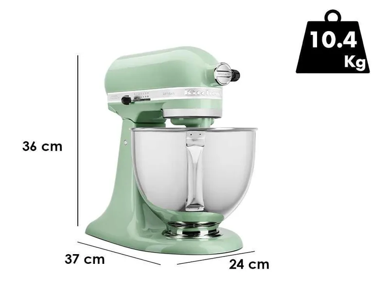 KitchenAid Artisan 5KSM125-EPT Pistache - Batteur mélangeur planétaire avec tête relevable