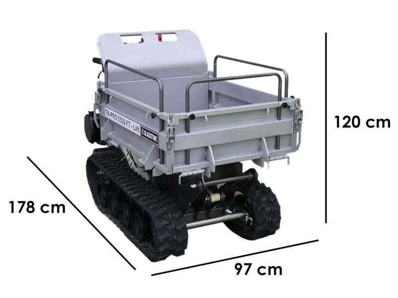 Brouette à moteur Blackstone TB-PRO 5500 FT-Lift - Benne relevable à pantographe