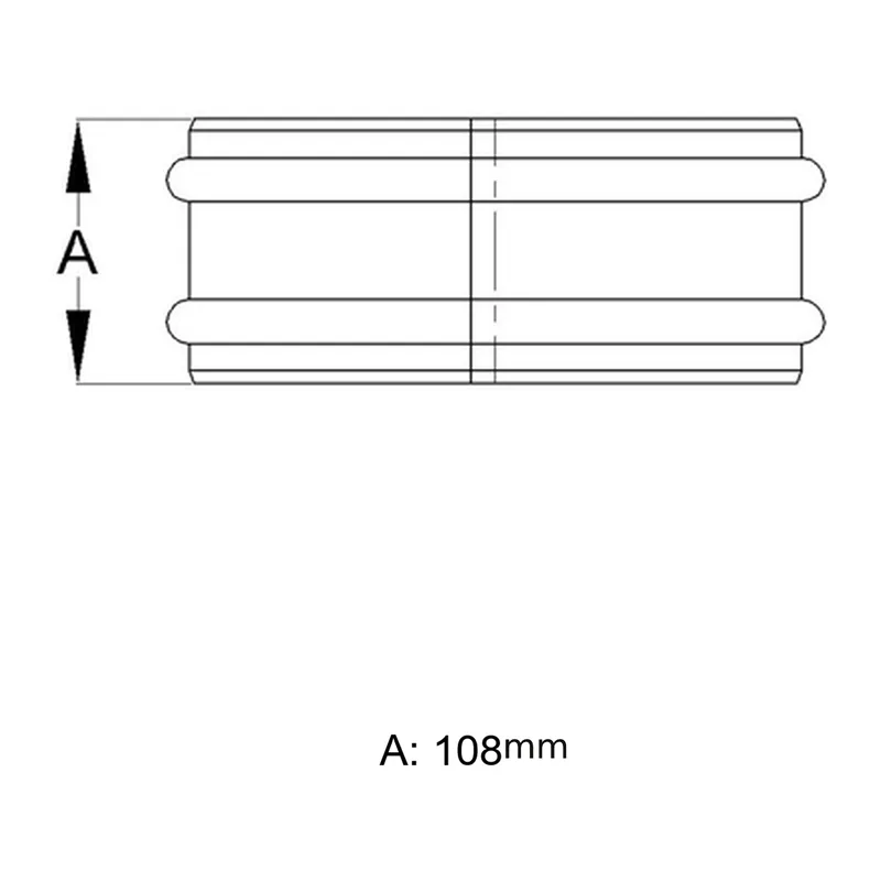 Schiedel collier de serrage statique B=108 mm pour Ø200 mm brillant