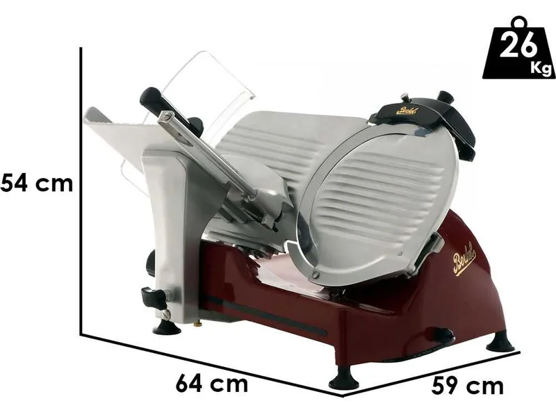 Berkel Pro Line XS30 red - Trancheuse à lame en acier chromé de 300 mm