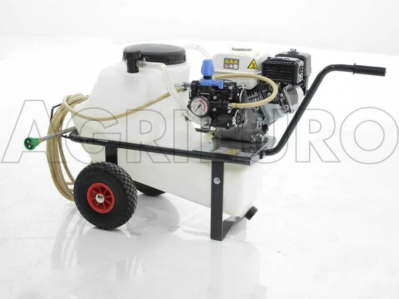 Groupe motopompe de pulvérisation Comet MC 25 - Honda GP 160 et chariot avec cuve 55 L