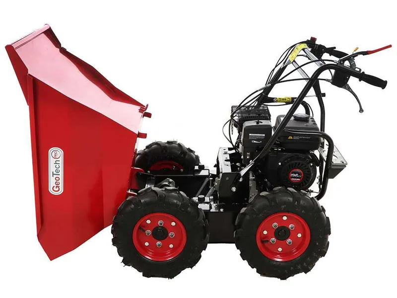 Brouette à moteur GeoTech Pro GEOTRAK 400 - benne dumper 400 kg - 4 roues motrices