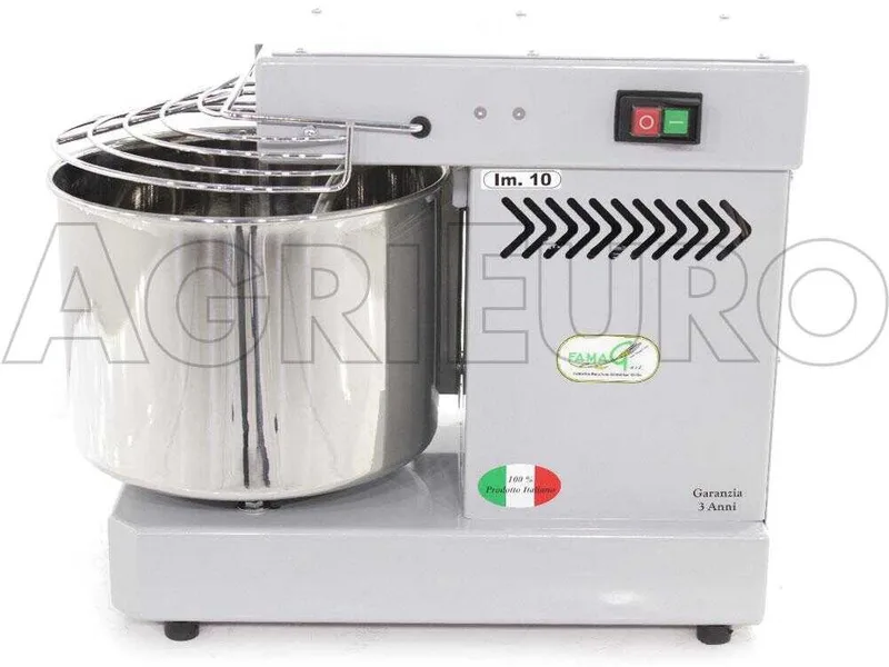 Pétrin à spirale électrique Famag IM 10 d'une capacité de pétrissage de 10 Kg - Gris