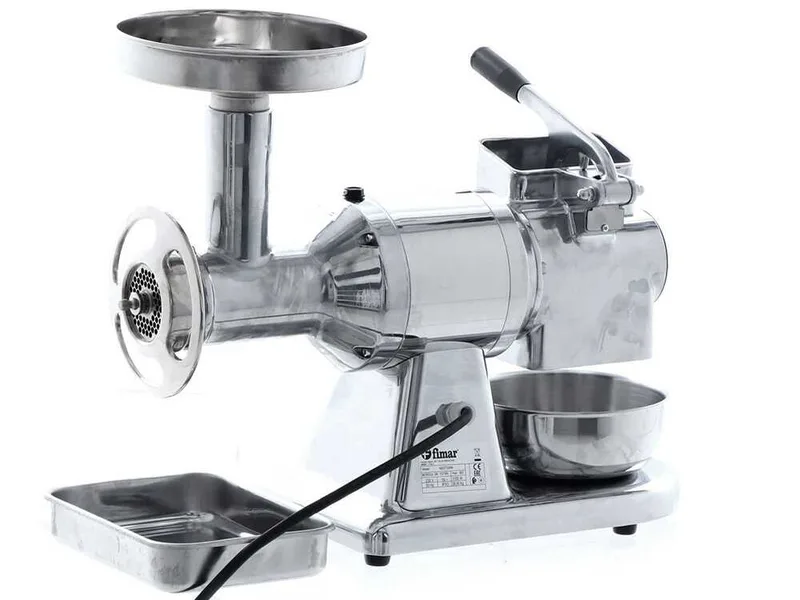 Fimar TC22T - Hachoir à viande électrique avec râpe intégrée - 400 V - 1.5 CV - Groupe de hachage en aluminium - Sans inverseur de marche