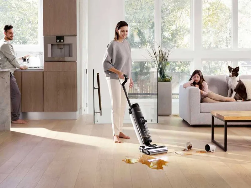 Tineco Floor One S7 Premium - Nettoyeur de sols à batterie smart - 3 en 1 : lave, sèche et aspire