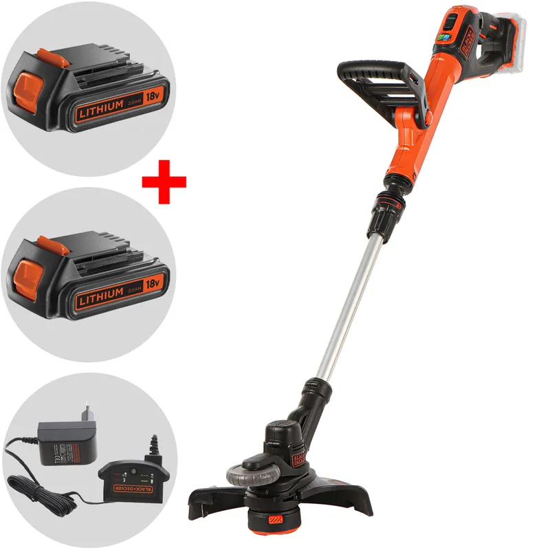 Black & Decker STC1820EPC-QW - Coupe-bordure à batterie 18V 2Ah + une batterie 18V 2Ah