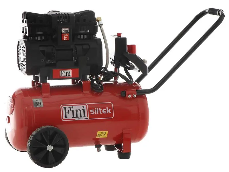 Fini Siltek TB 24 - Compresseur d'air électrique monophasé, oil-less - Moteur 1.5 CV - 24 L