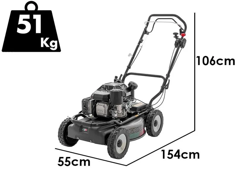 Marina Systems GRINDER Pro Max 52 VV - Tondeuse à gazon thermique tractée - Moteur Kohler CV224