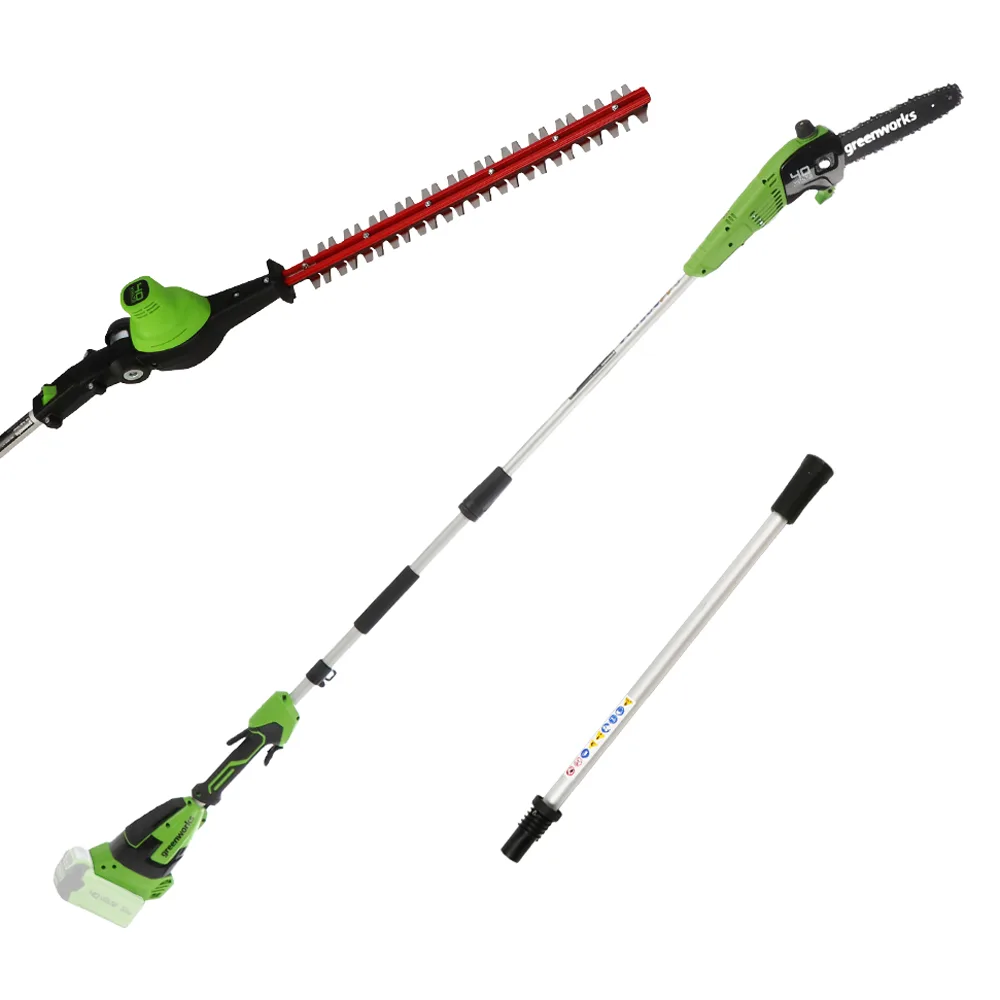 Greenworks GD40PSH - Élagueuse - Taille-haie sur perche de rallonge