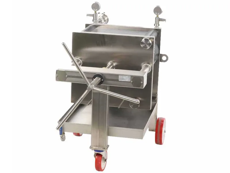 Enotecnica Pillan FC42 - Filtre à vin professionnel de 20 cartons 40x40 cm - Châssis et pompe INOX