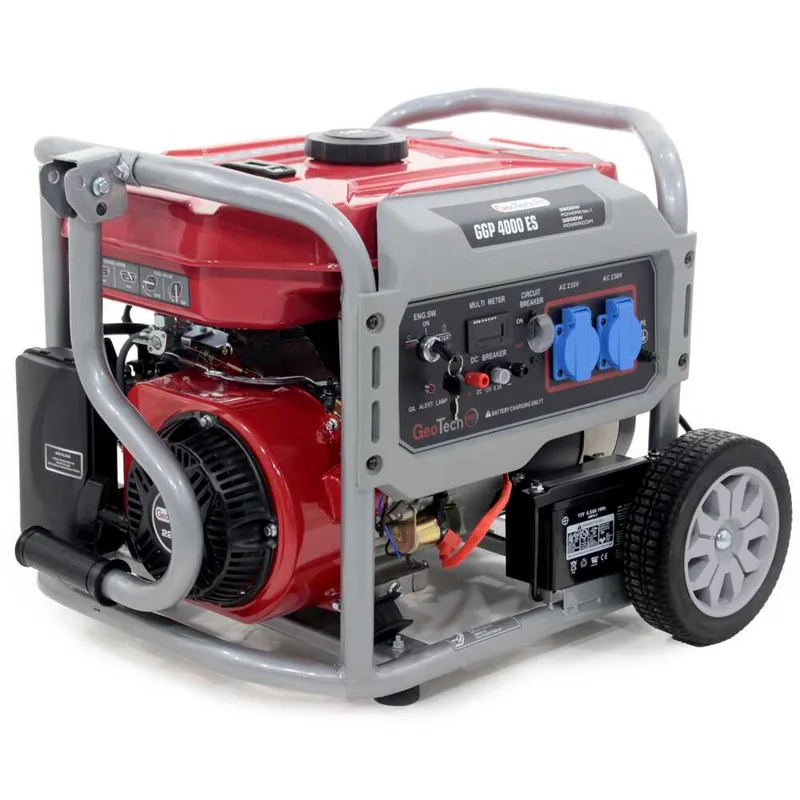 GeoTech Pro GGP 4000 ES - Groupe électrogène sur chariot avec AVR 3.6 KW - Continue 3.2 kw Monophasé