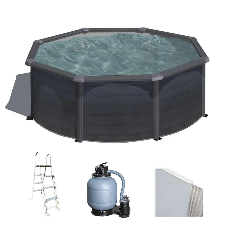 Gre Kea Ronde Ø350 x 120 cm - Piscine hors-sol en acier