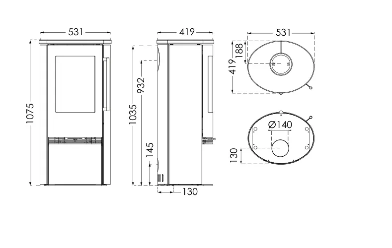 TermaTech TT21RS-CG poêle à bois