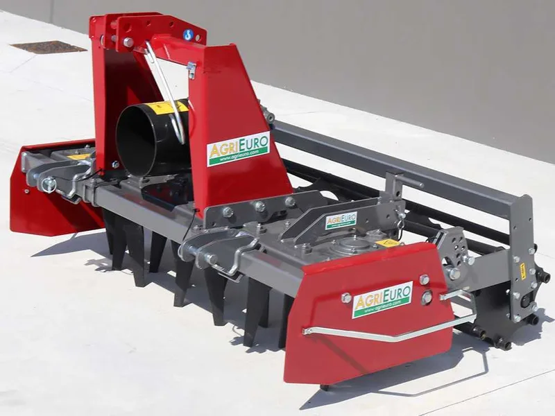 Herse rotative RH150 - largeur de travail 150 cm - 14 lames série médium - Rouleau à cage
