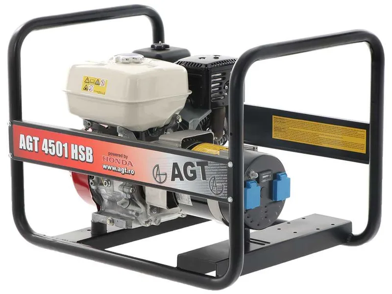 AGT 4501 HSB - Groupe électrogène 4.5 kW monophasé à essence - Continu 4.1 kW Monophasé