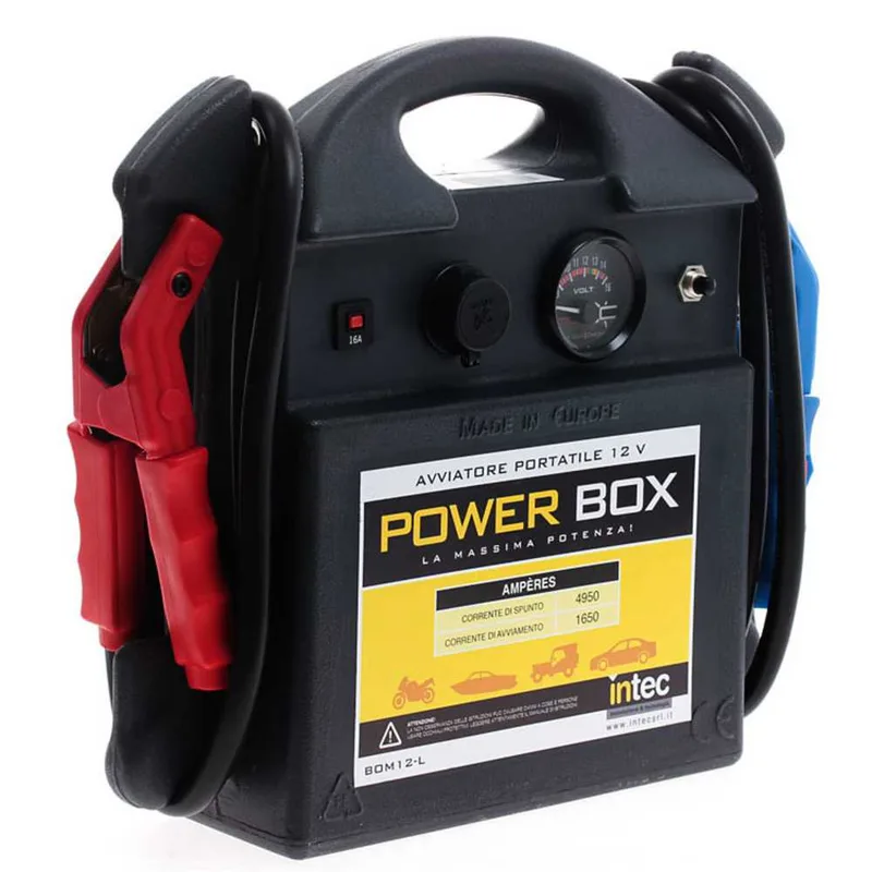 Intec BOM12-L - Démarreur professionnel 12V - portable à batterie - courant de démarrage 1650A
