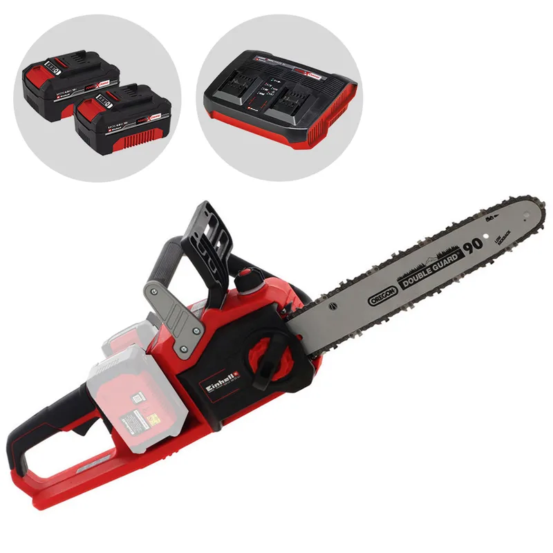 Einhell GE-LC 36/35 Li - Tronçonneuse électrique à batterie 2 x 18 V 4 Ah - Lame de 35 cm