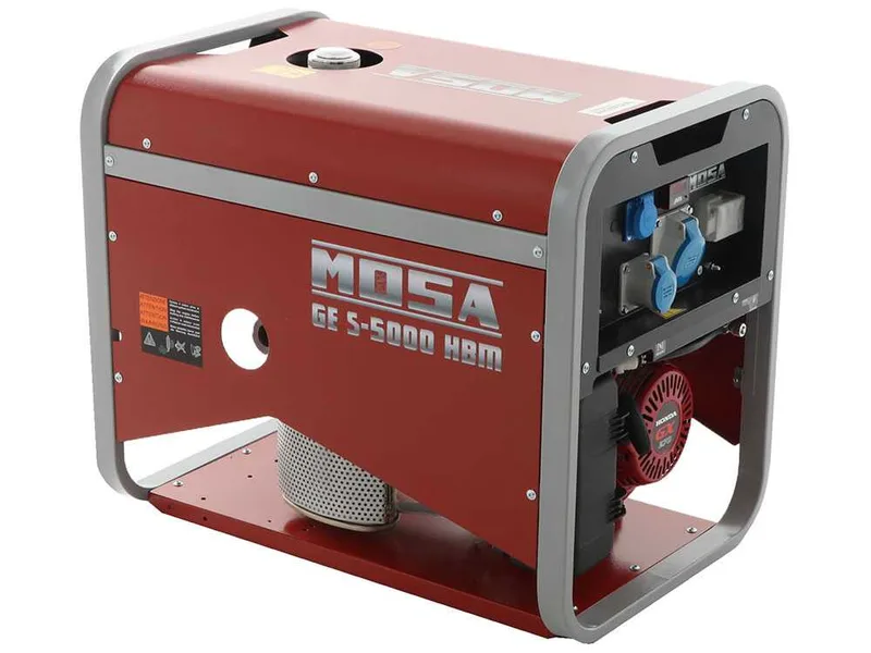 MOSA GE S-5000 HBM AVR - Groupe électrogène à essence avec AVR 4.4 KW - Continue 3.6 kW Monophasé - Moteur Honda GX270
